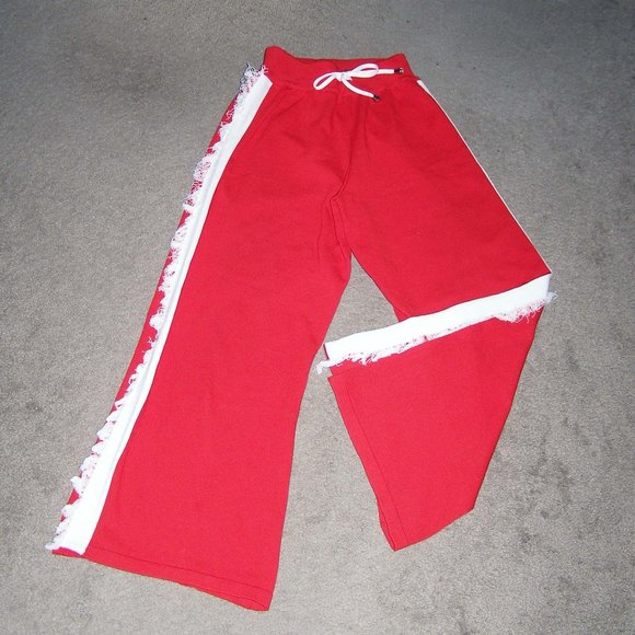 NEW size L "Balboa" Girls' Red Track pants with Slits - Picture 2 of 14